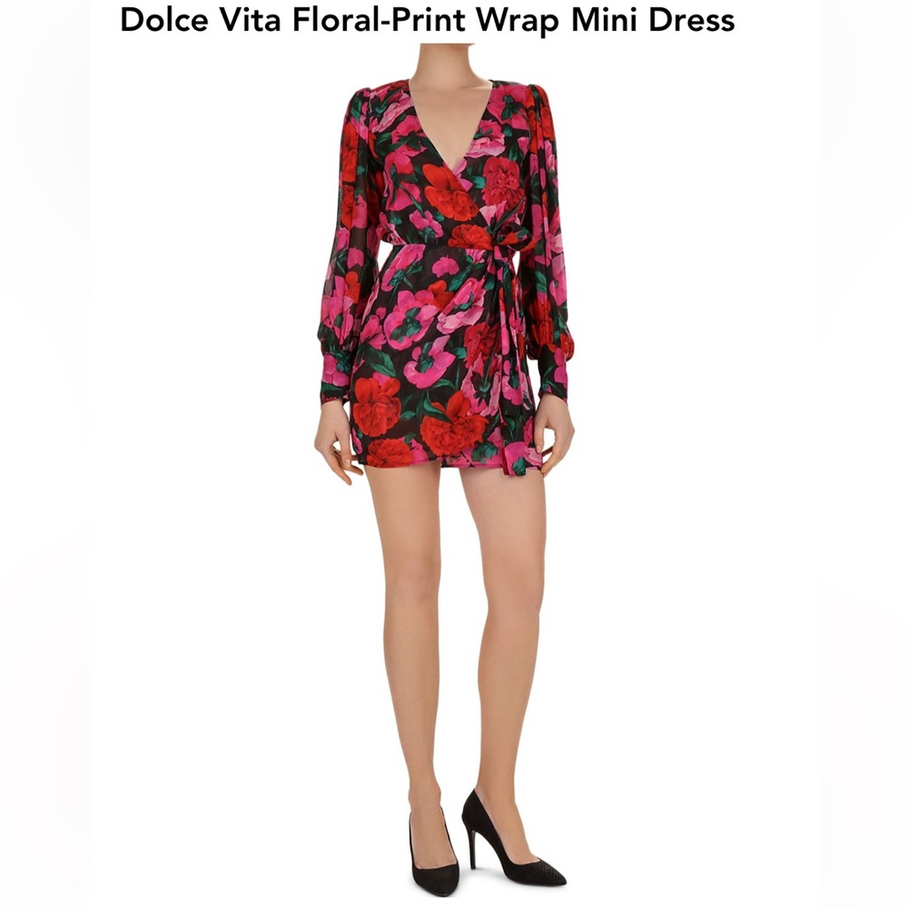 NWT The Kooples Dolce Vita floral print wrap mini dress